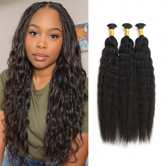 Wet & Wavy Bulk Human Braiding Hair - Club Hairitage