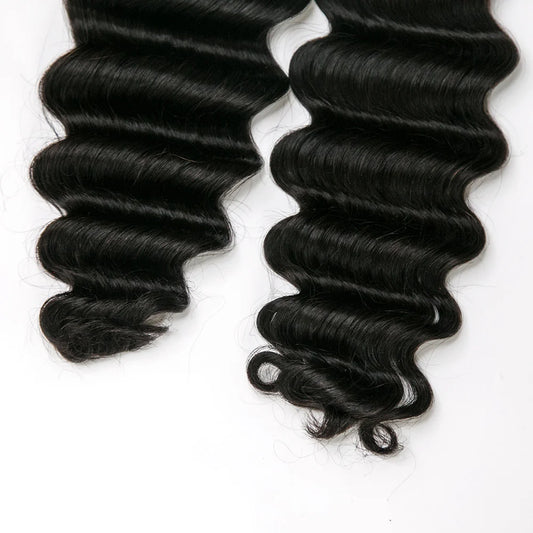 Bulk Human Braiding Hair Double Drawn Loose Deep Wave - Club Hairitage