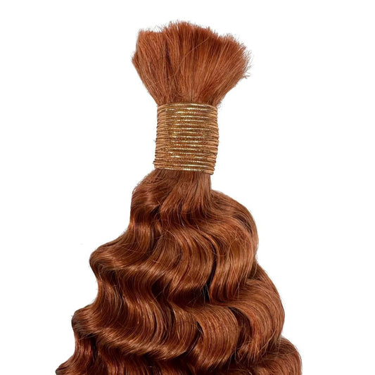 Bulk Human Hair Braiding Premium Copper Deep Wave