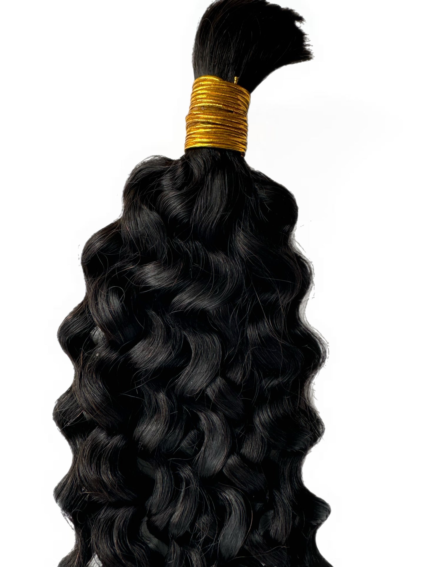 Bulk Human Hair for Braiding Natural Black Water Wave