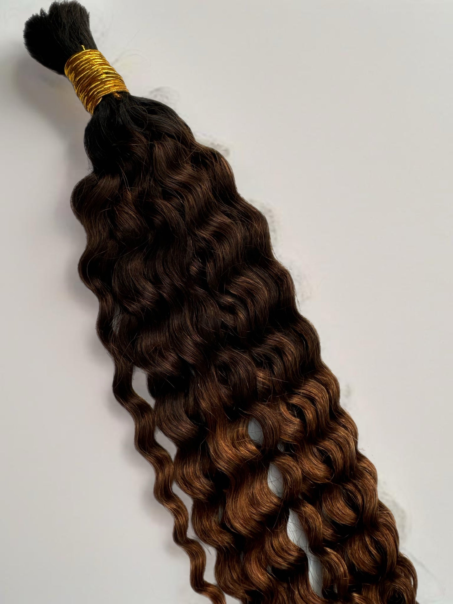 Bulk Human Braiding Hair #1b/4/30 Ombre Deep Curly