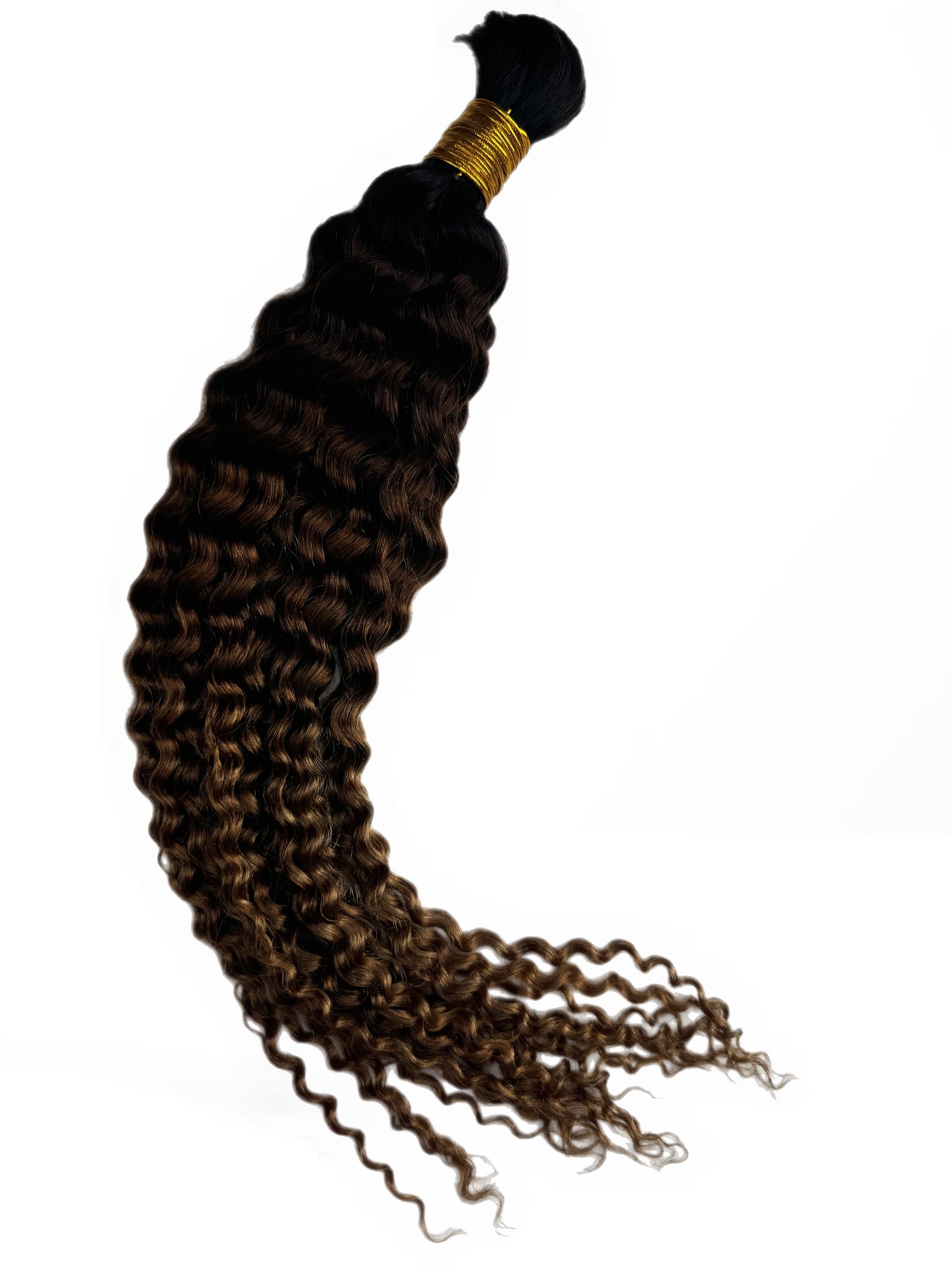 Bulk Human Braiding Hair #1b/4/27 Ombre Deep Curly