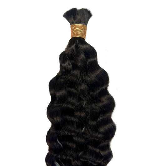 Bulk Human Braiding Hair Premium Natural Black Latin Wave