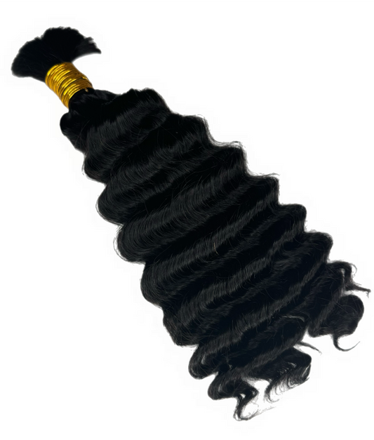 Bulk Human Hair Braiding Natural Black Deep Wave